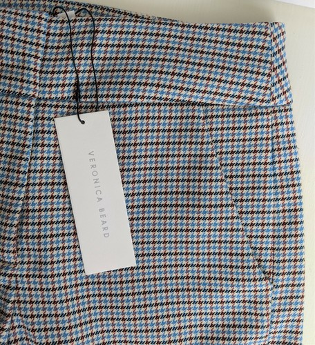 sz 4 NWT VERONICA BEARD Pants CORMAC Blue Camel womens PLAID Trousers - 第 12/12 張圖片