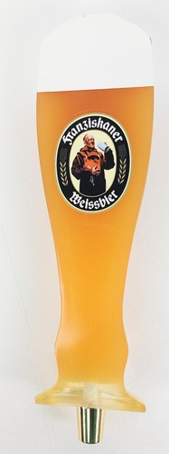 Franziskaner Weissbier Acrylic 11" Beer Tap Handle Foam Top Screw Bottom - Picture 7 of 13