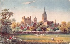 A241 Inglaterra 1908 Oxford Catedral Tom Torre Ovejas Arte Inodoro Postal