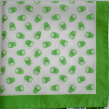  80 New DOMONIQUE SKULL Printed 100 COTTON Pocket Square Handkerchief ITALY