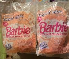 1992 McDonald's BARBIE With Hair You Can Style Happy Meal Toys Complete Set of 2