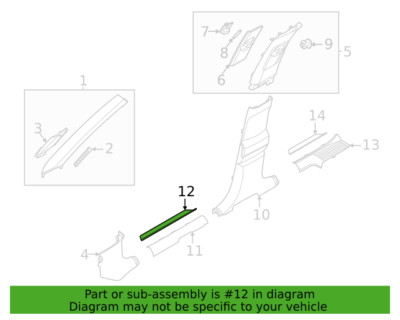 Genesis 85873-T6000UBL Front Left Trim Step Plate for 21-24 GV80 New Genuine
