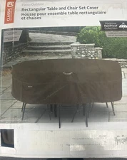 Classic Accessories Patio Set Covers 128"Wx82"Dx23"H Waterproof Rectangular/Oval