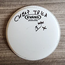 Daxx Nielsen Signed 8" Drumhead Cheap Trick Drummer Drum Head RAD
