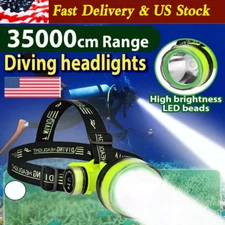 Professional Diving LED Headlamp Headlight Diver Spearfishing Head Flashlight