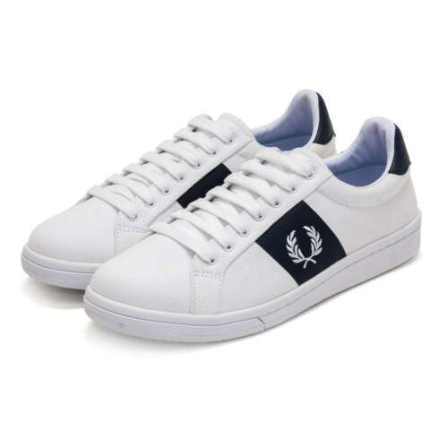 Fred Perry Vintage Tennis Canvas Sneakers Shoes Winter Red  display picture 3