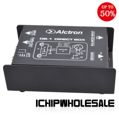 DB-1 Passive Direct Box 1-CHl Passive DI Box for Keyboard Electric Guitar Bass