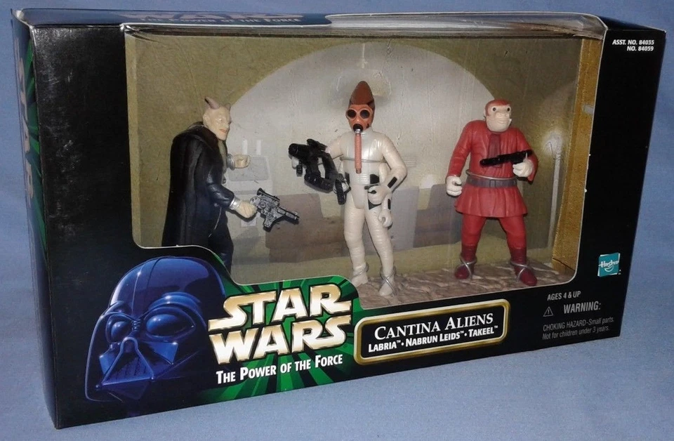 Star Wars Cantina Aliens set with Labria, Nabrun Leids & Takeel, POTF - Image 2 of 4