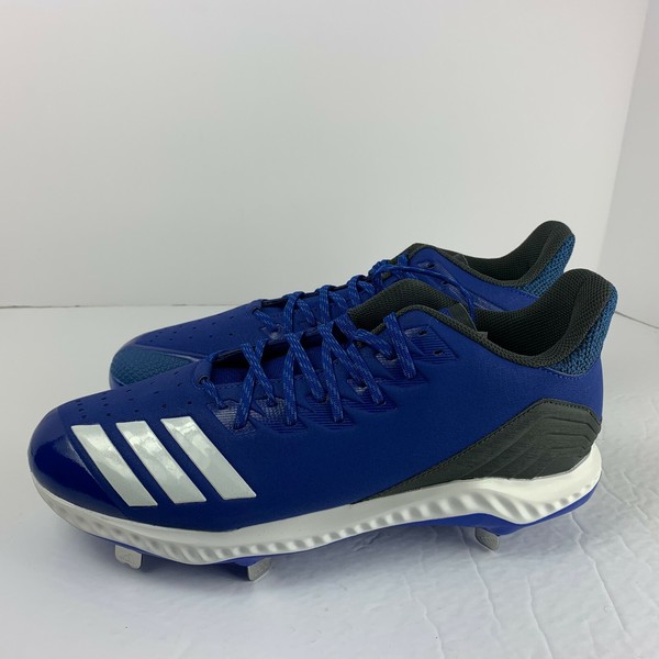 New Adidas Men's Baseball Icon Bounce Metal Cleats Royal Blue CG5243