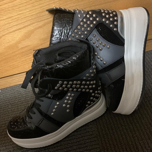 cute black platform sneakers