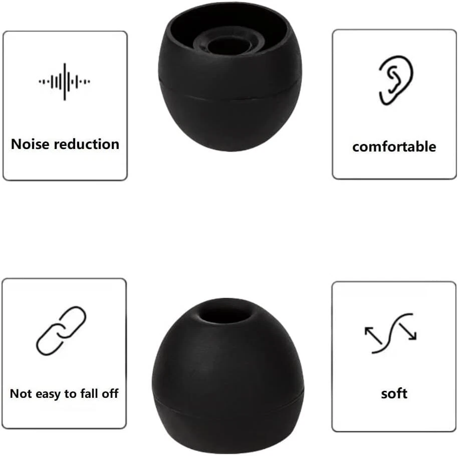 Auriculares de repuesto de silicona con puntas universales premium de 20 piezas Foto 3 de 4