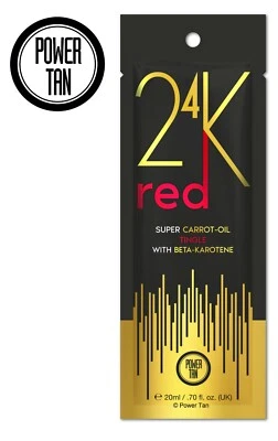 Power Tan 24K Super Carrot-Oil Red Tingle Sunbed Tanning Accelerator 20ml Packs