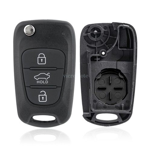 Auto Klapp Schlüssel Gehäuse für Hyundai I20 I30 IX35 IX20 Elantra 3 Tasten - Bild 3 von 8