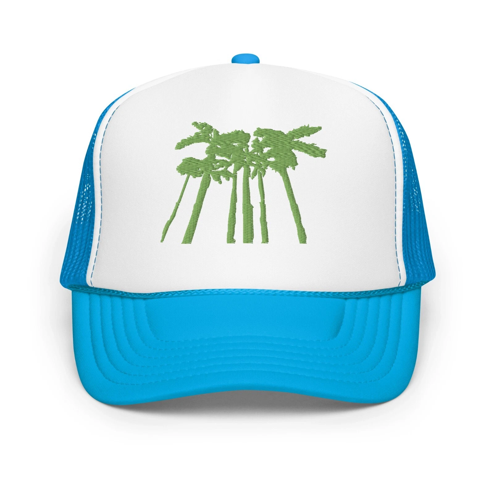 Palm Trees Embroidered Foam trucker hat