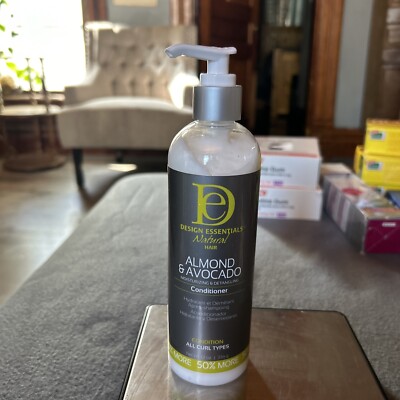 Design Essentials Almond & Avocado Conditioner, Moisturizing & Detangling 12oz