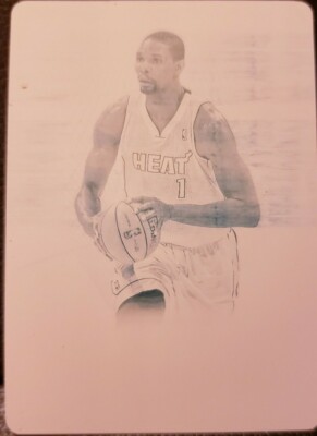 CHRIS BOSH 2012-13 Panini Flawless PRINTING PLATE SP #1/1 Miami Heat Raptors NT