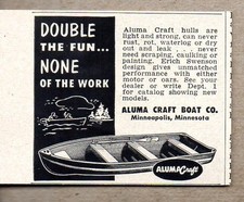 1954 Print Ad Aluma Craft Boats Made of Aluminum Minneapolis,MN