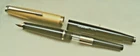 RARE " CENTROPEN 5270 " GOLD/BLACK , PISTON FOUNTAIN PEN, 14CT. FEATHER in approx F