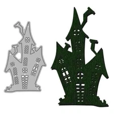 Halloween Spooky Haunted House Metal Cutting Dies Scrapbook Card Craft