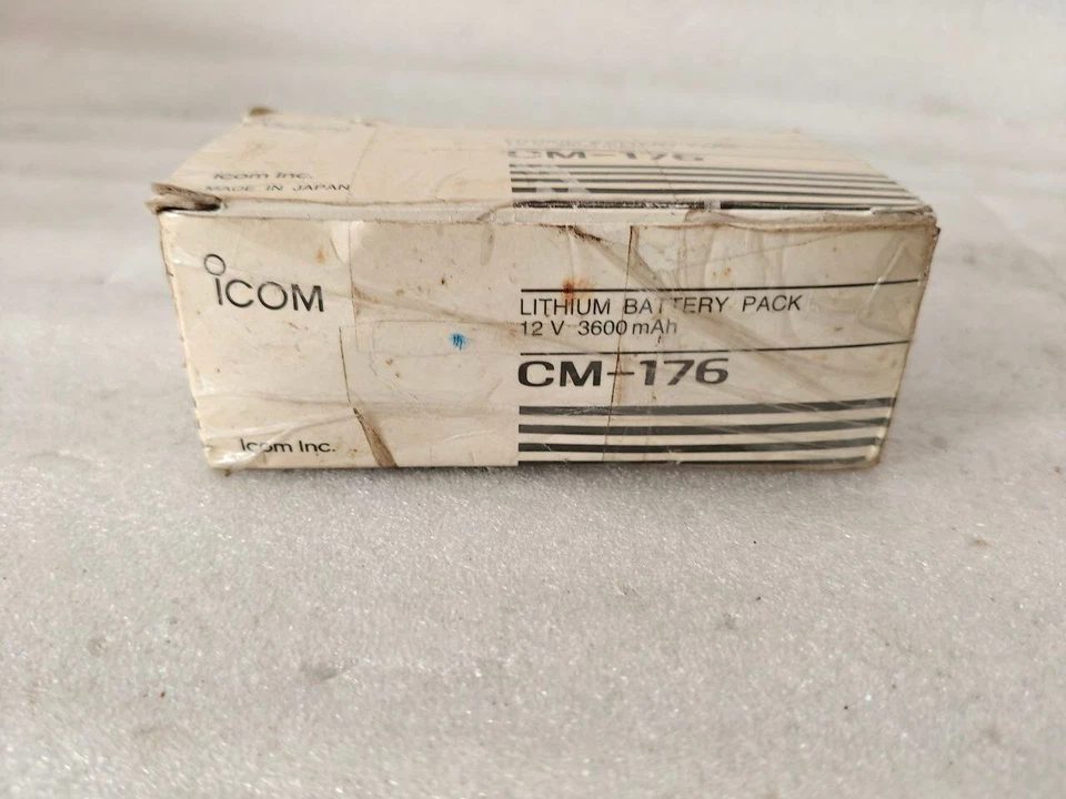 ICOM CM - 176 LITH. 12V 3600MAH 44WH LITHIUM BATTERY 00403 MADE IN JAPAN - Image 2 of 4