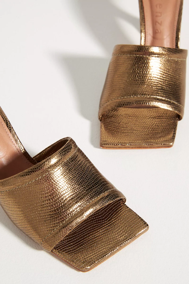 Anthropologie gold shoes sale