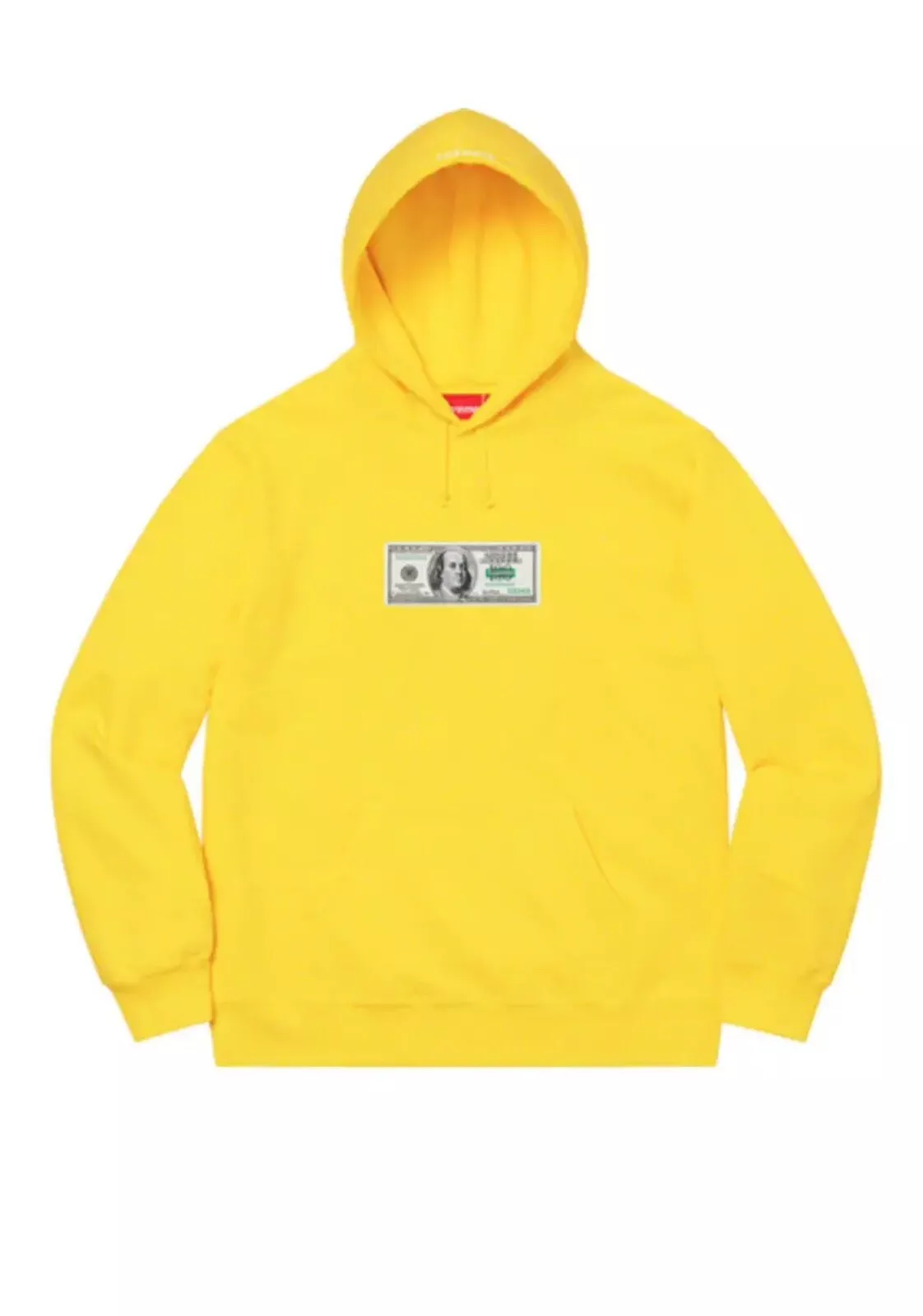 Grand sweat shirt à capuche Supreme Franklin citron hoddie taille L 100 % AUTHENTIQUE