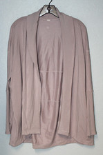 Lululemon Oversized Wrap Open Cardigan Sweater Lavender Stretch Yoga See Msmts 