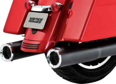 Vance & Hines 46463 Hi Output 4.5'' Slip On Exhaust Mufflers 17-24 Harley Touring