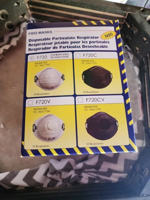 N95 respirator F720 From Fidco Mask CO. 6 Cases 20 In Each For Total 120