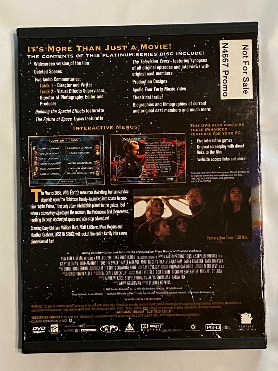 Lost In Space (movie-DVD-1998) William Hurt - NEW LINE