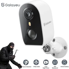 Galayou Wireless 2K 3MP Battery Powered  Security Camera Outdoor Human Detection