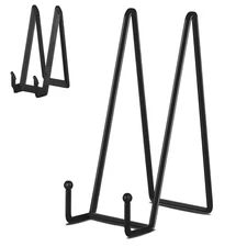 5 Pack 10 Inch Plate Holder Display Stands, Large Metal Black Frame Stand for...