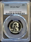 1955 Silver Proof Washington Quarter PCGS PR67
