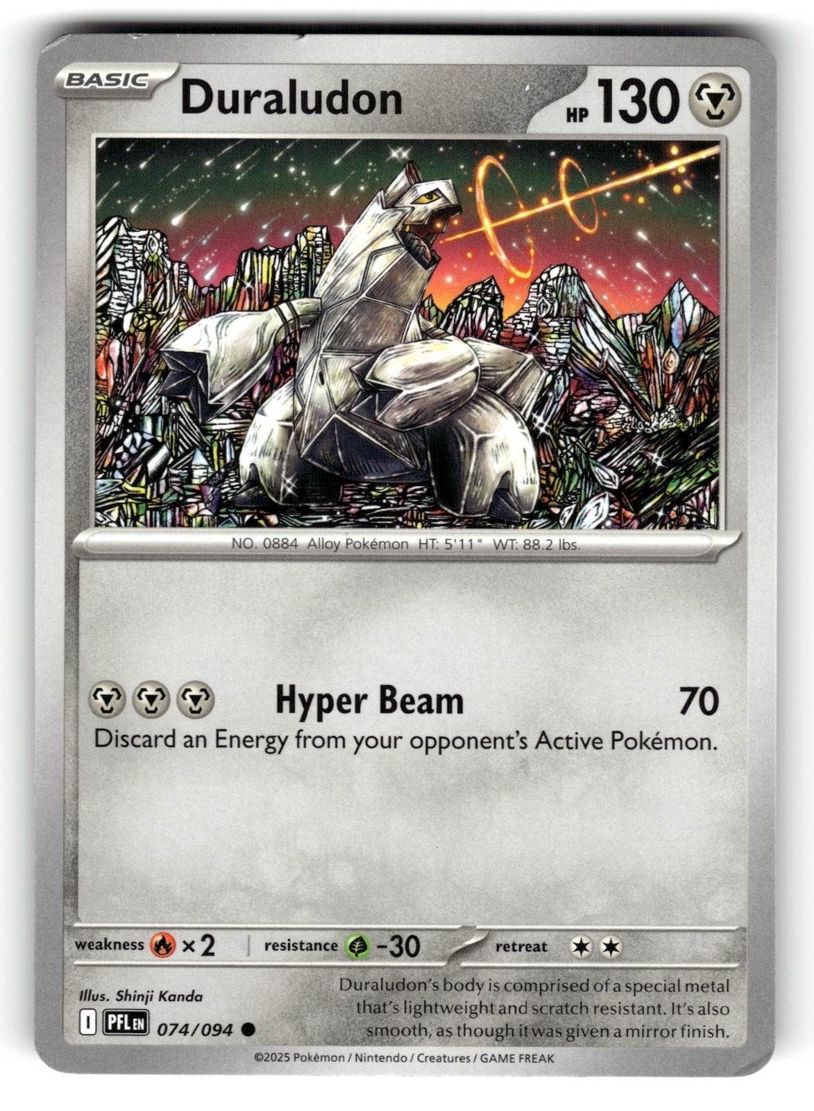 Pokemon: ME02: Phantasmal Flames Duraludon #074/094 Common,Regular .P2N
