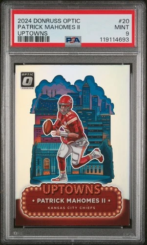 2024 Panini Donruss Optic Uptowns Patrick Mahomes Ii 20 PSA 9