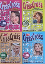 4 x Just Criss Cross Puzzle Books (Issues 346 - 349)  over 400 puzzles