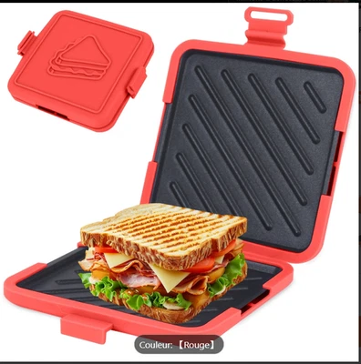 Gril spécial MICRO ONDE croque Mr Panini toaster Antiadhésif - Photo 1/4