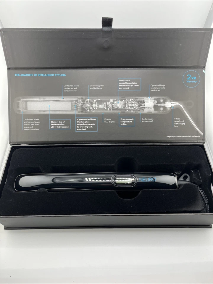 NeuroStyle 1 pulgada de volumen, suavizante, onda y rizo isotérmico titanio Foto 2 de 3