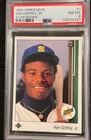 1989 UPPER DECK STAR ROOKIE #1 KEN GRIFFEY JR. RC MARINERS HOF PSA 8
