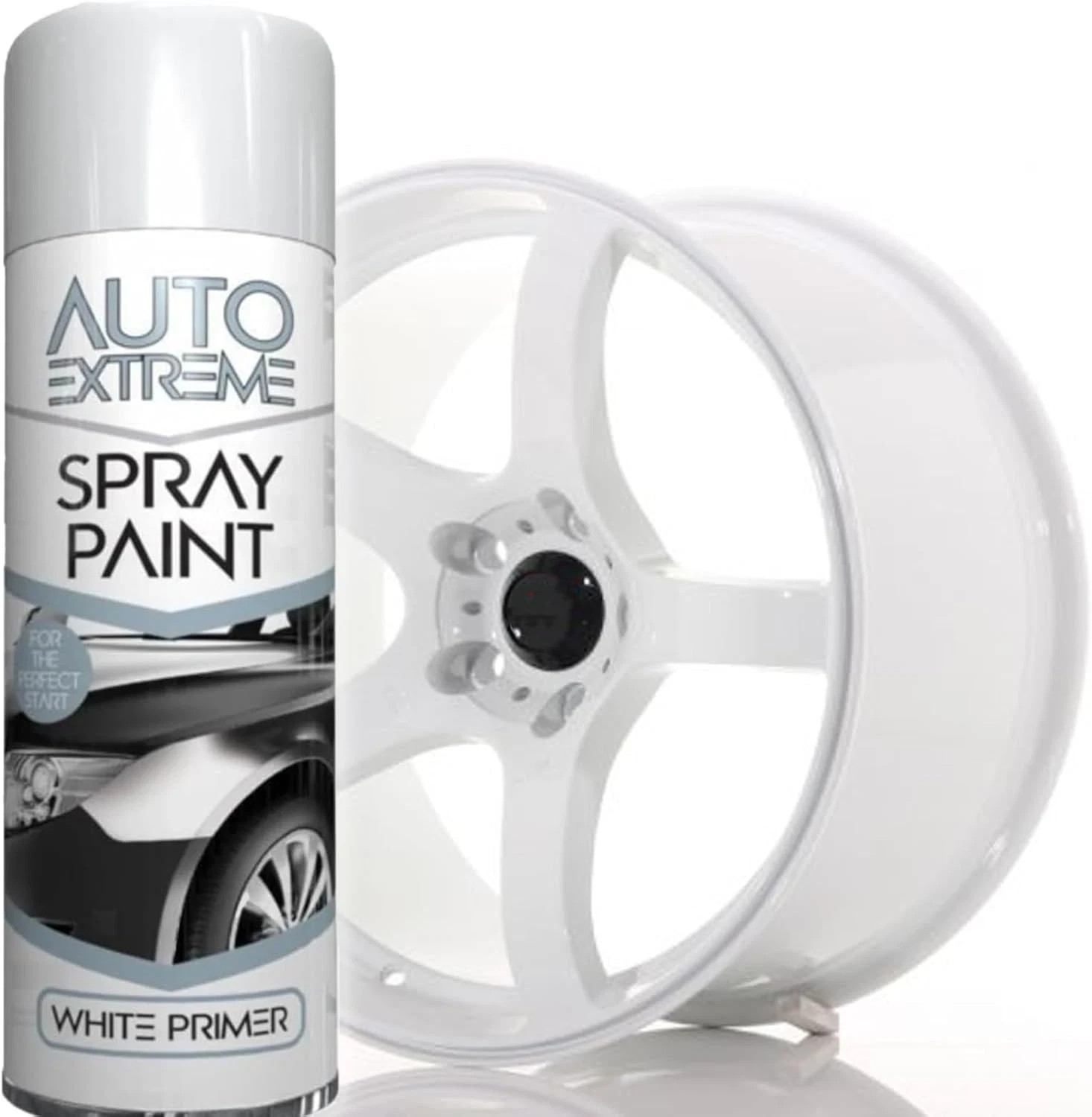 3 x WHITE PRIMER AEROSOL SPRAY PAINT 250ML FAST DRYING FOR AUTO CAR METAL NEW view 2