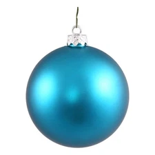 Vickerman 2.4" Contemporary Plastic Ball Ornament in Matte Turquoise (Set of 60)