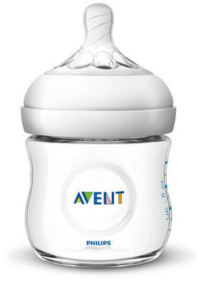 Philips Avent Natural Baby Bottle Newborn Flow Nipple Clear 4 oz 125 ml BPA Free