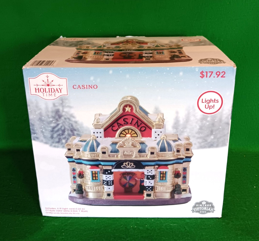 Holiday Time Vintage Victorian 2024 Lighted Casino, Pre-Owned in Box!!!