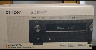 New Denon AVR-X1700H 7.2ch 8K AV Surround Receiver Black UltraHD