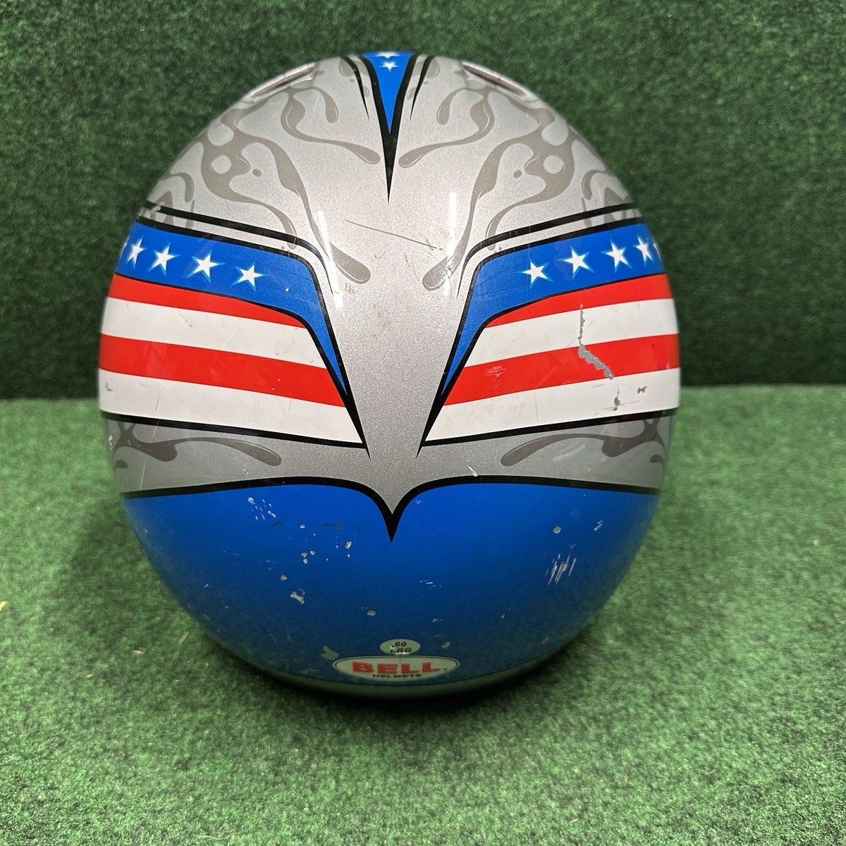 bell usa flag road bike helmet Bell Sport SA10 American Flag PRO Racing Helmet w/ Visor Size 60 LARGE