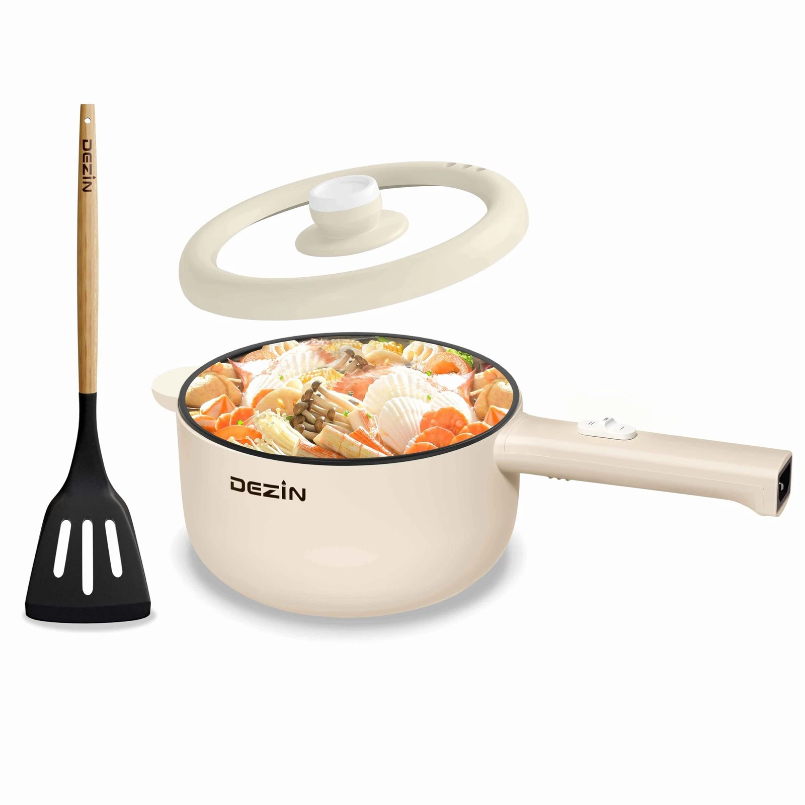 Hot Pot , 2L Non-Stick Sauté Pan, Rapid Noodles Cooker, Mini Portable Pot for...