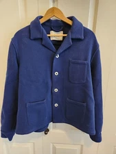 Bode Cobalt Blue Wool Overshirt/Jacket