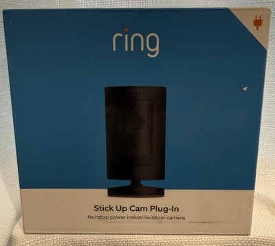 NEW! Ring Stick Up Cam Plug-In Indoor/Outdoor 1080p Security Camera - Black