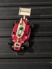 AFX AURORA HO SLOT CAR 1734 INDY FERRARI F1 RED/WHITE 6 HEUER/GOODYEAR