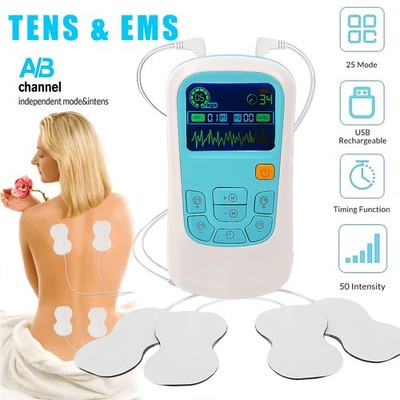 TENS Unit Muscle Stimulator EMS Electric Pulse Massager for Therapy Pain Relief 
